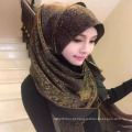 Moda design multi color hot-selling mulheres árabes muçulmanos cachecol hijab dubai mercado de cachecol